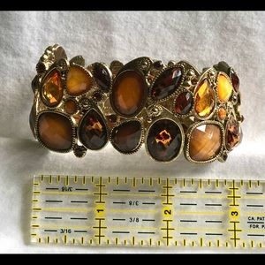 Brown & Gold Elastic Cuff